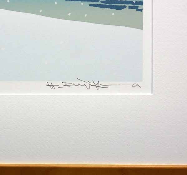 新入荷＊ 北海道出身画家 藤倉英幸「雪降る運河」AP版シルクスクリーン