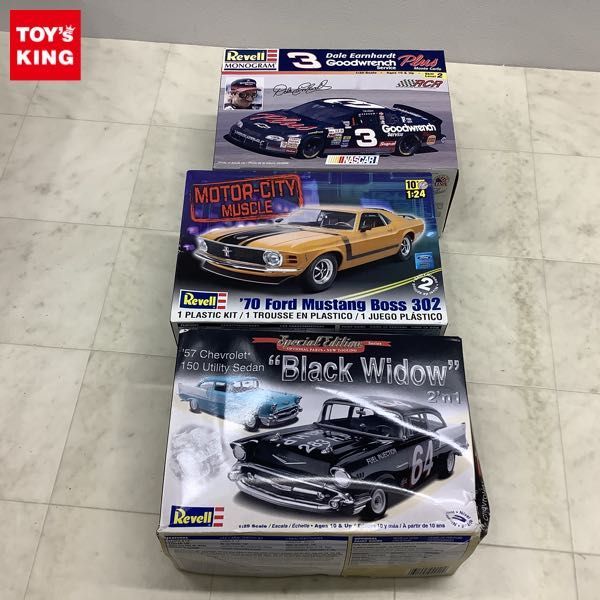 1円〜 Revell 1/25 ’57 シボレー 150 ユーティリティ セダン ブラック ウィドウ 2 ’n 1、1/24 ’70 フォード マスタング ボス 302他 1&frasl;25 Revell 0
