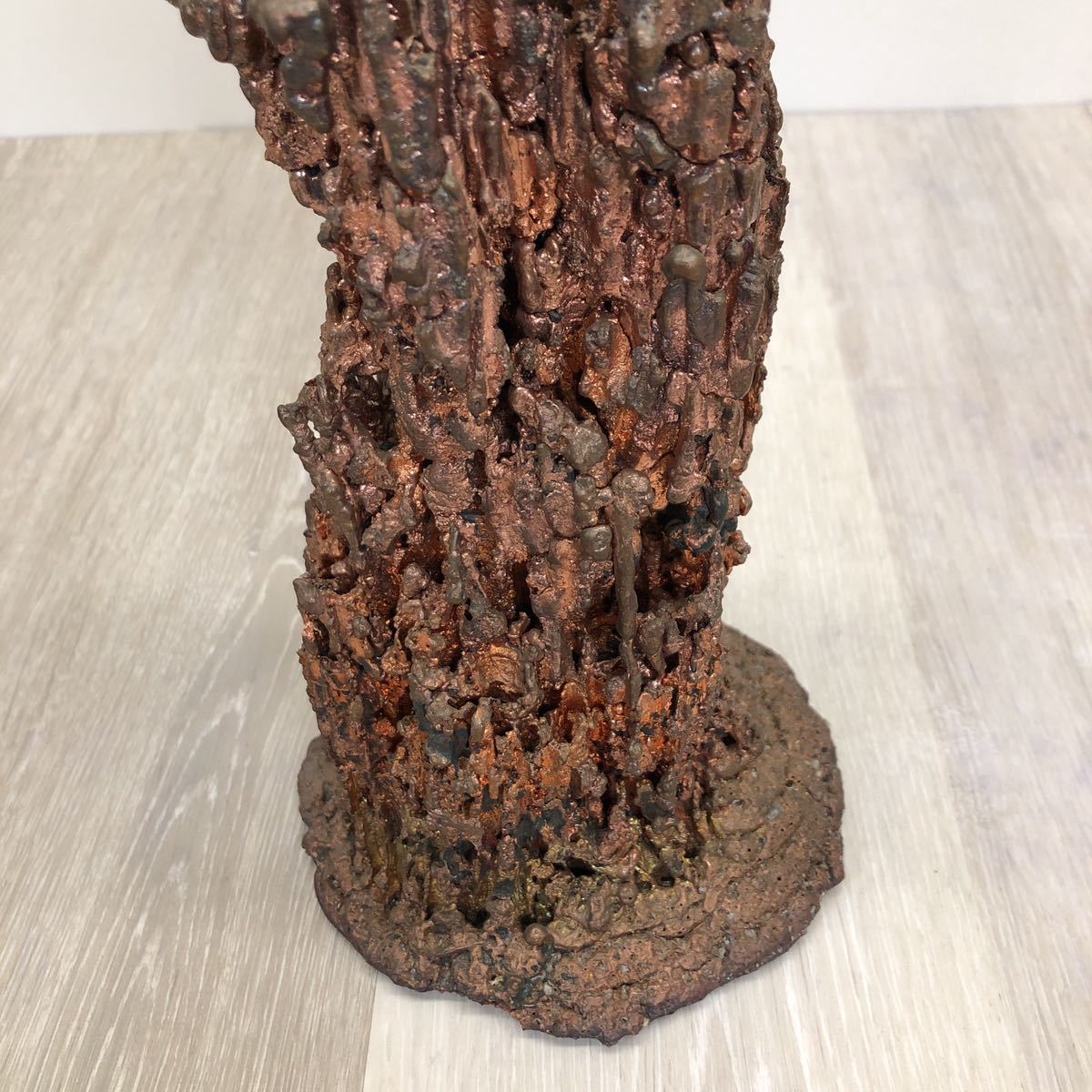 KZ117 住友金属鉱山 銅滴 銅山 金属工芸 置物 オブジェ 高さ約40cm 重