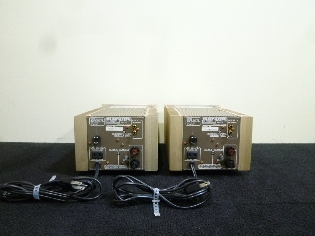 元箱有Marantz マランツ MA-7A モノラルパワーアンプ ペア