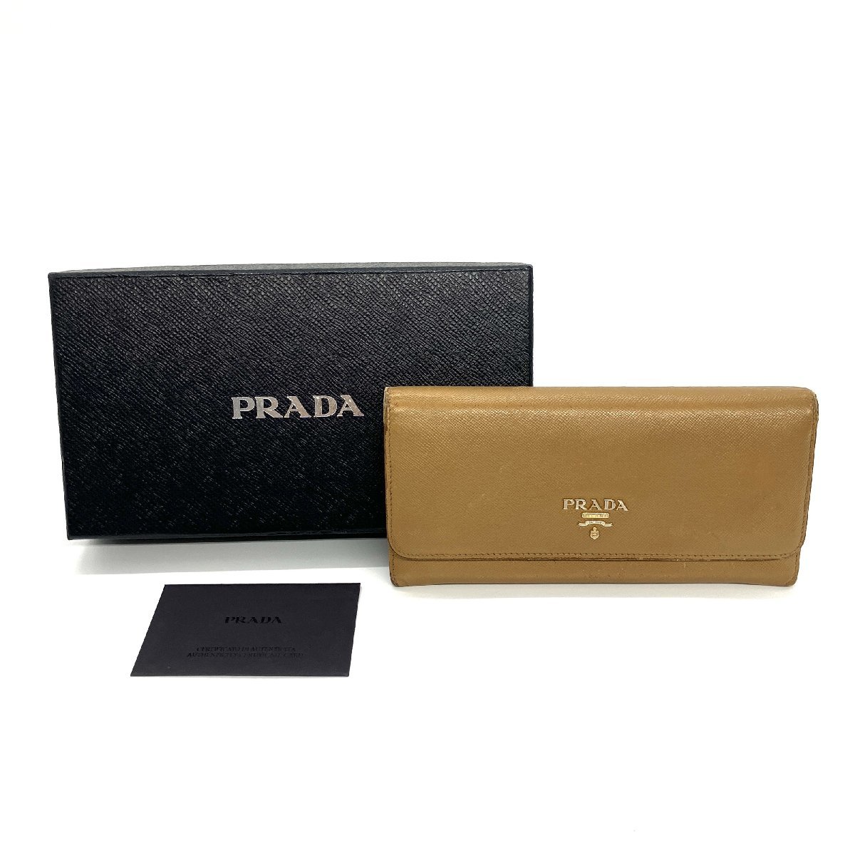 ファッション小物 ✨美品✨カード付✨PRADA プラダ◇ベージュ