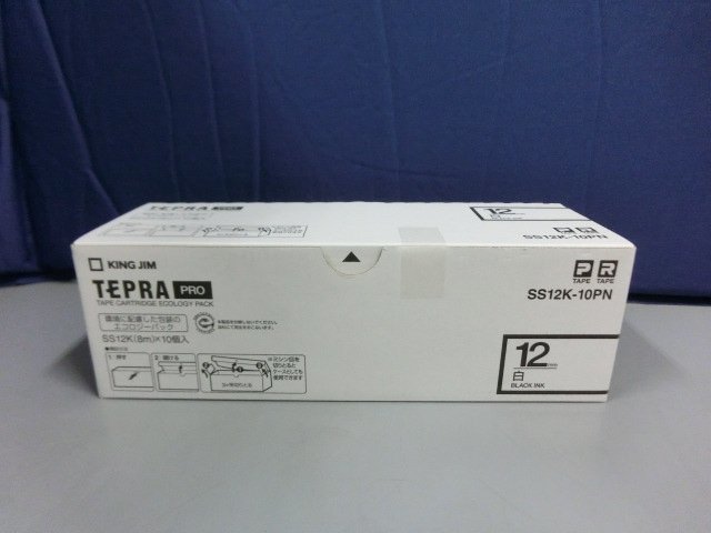 ★l★★未開封　KING JIM　TEPRA　テプラ　PRO　12ｍｍ　白　SS12K-10PN　10個入　1箱
