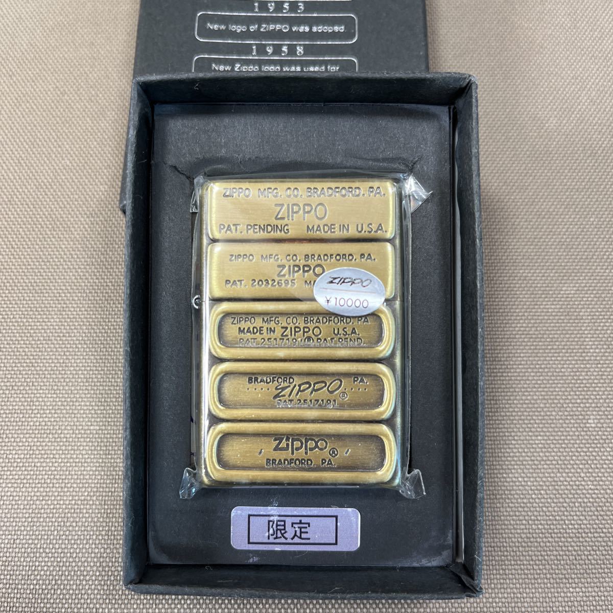 未使用品】歴代ボトムメタル 両面 金色 限定 zippo ジッポ 2000