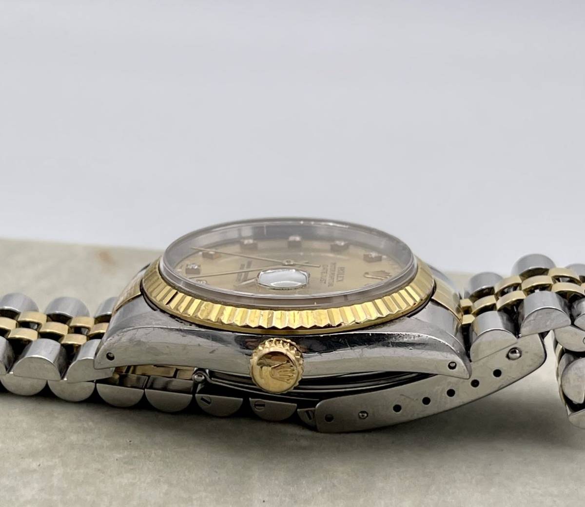 ROLEX DATE JUST 10Pダイヤ SS×YG Ref16233 ロレックス オイスター 
