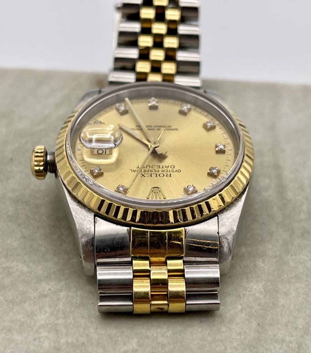ROLEX DATE JUST 10Pダイヤ SS×YG Ref16233 ロレックス オイスター  