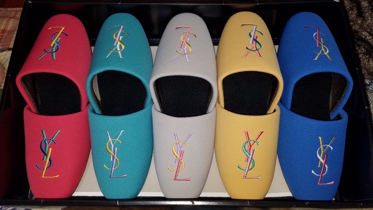 スリッパ ルームシューズ 新品 イヴサンローラン YSL 未使用 SAINT 3足 
