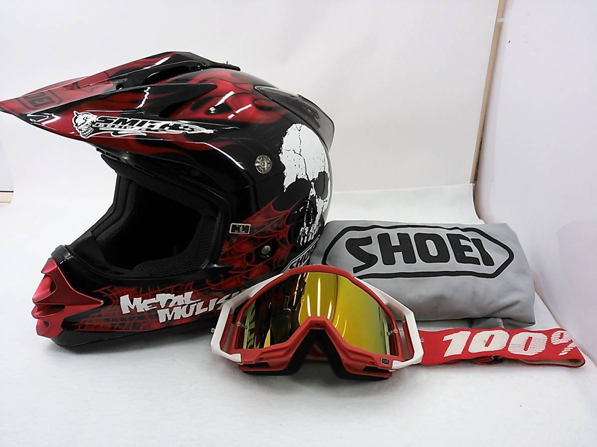送料無料】良品 SHOEI ショウエイ VFX-DT METAL MULISHA メタル