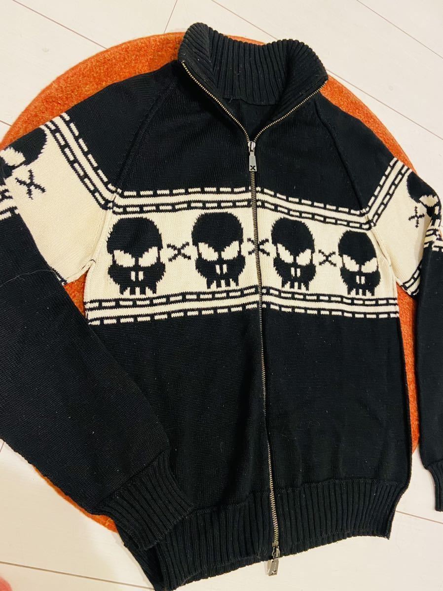 richmond スカル セーター・ドクロセーター・スカル ニットカーディガン・パンクニット・ロカビリーセーター・カウチンセーター・検索用