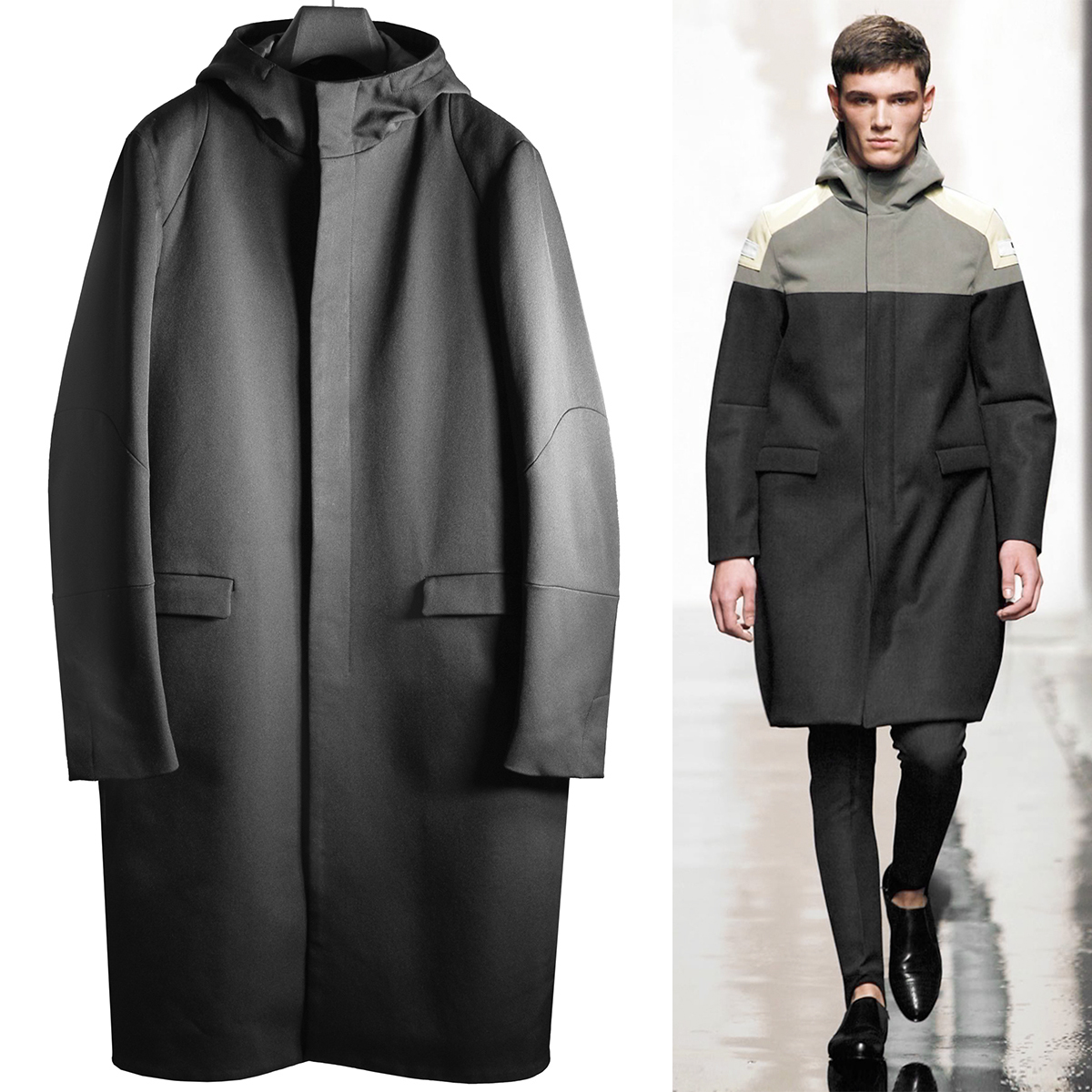 正規品 美品 PRADA プラダ コレクション登場モデル 比翼仕立て