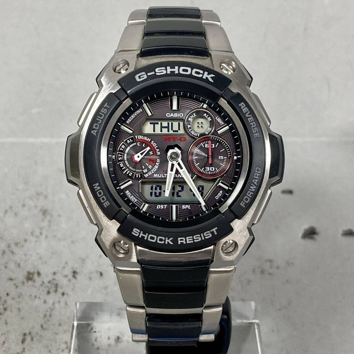 極美品G-SHOCK MTG-1500-1AJF MT-G タフソーラー 電波受信 電波 