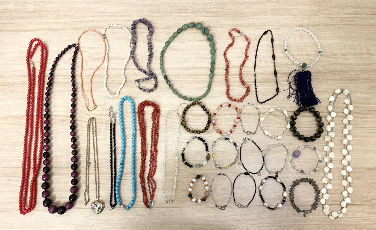 ネックレス 天然石 天然石系 緑石 B2109 StoneJewelry 買取実績大阪 