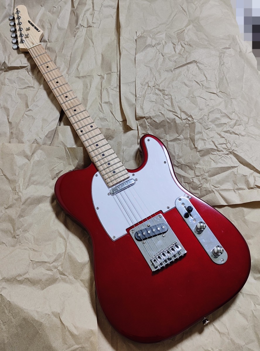 PLAYTECH TL250 メタリックレッド メイプル指板 プレイテック エレキ 