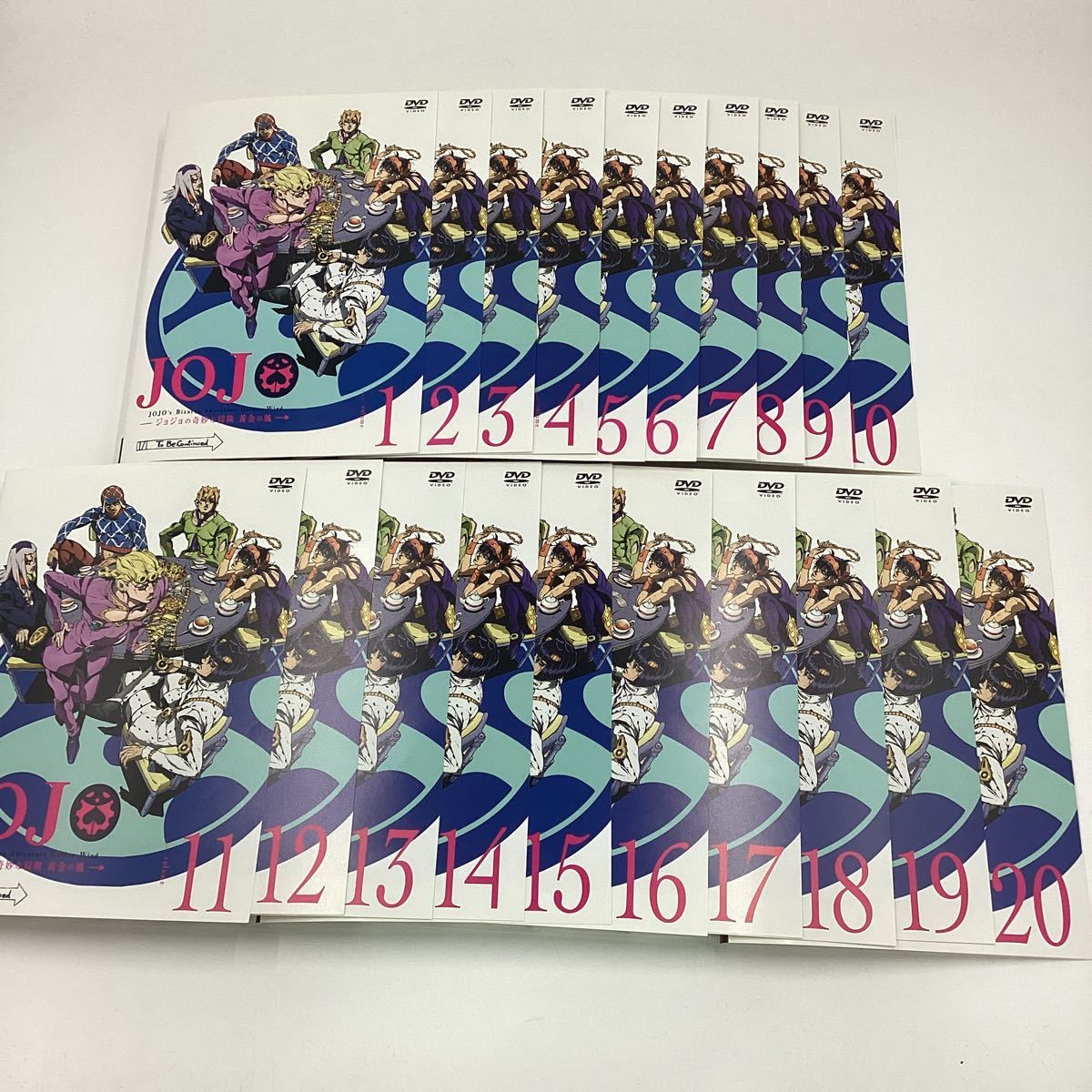 新品ケース交換済み ジョジョの奇妙な冒険/黄金の風【DVD】全20巻