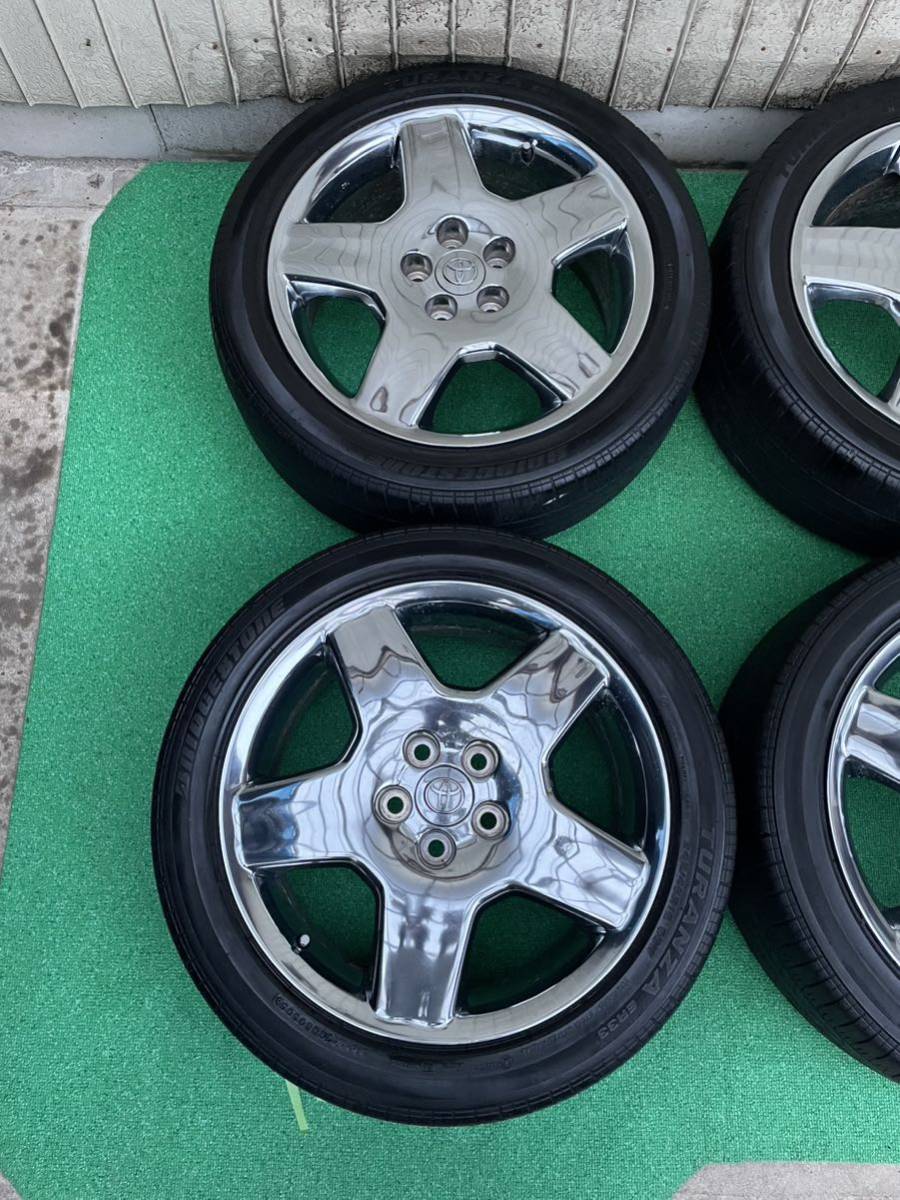 希少 トヨタ セルシオ30 31 後期 純正18インチメッキホイール4本セット 