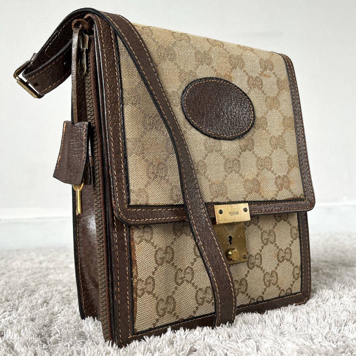 希少◇GUCCI グッチ オールドグッチ ショルダーバッグ サコッシュ 