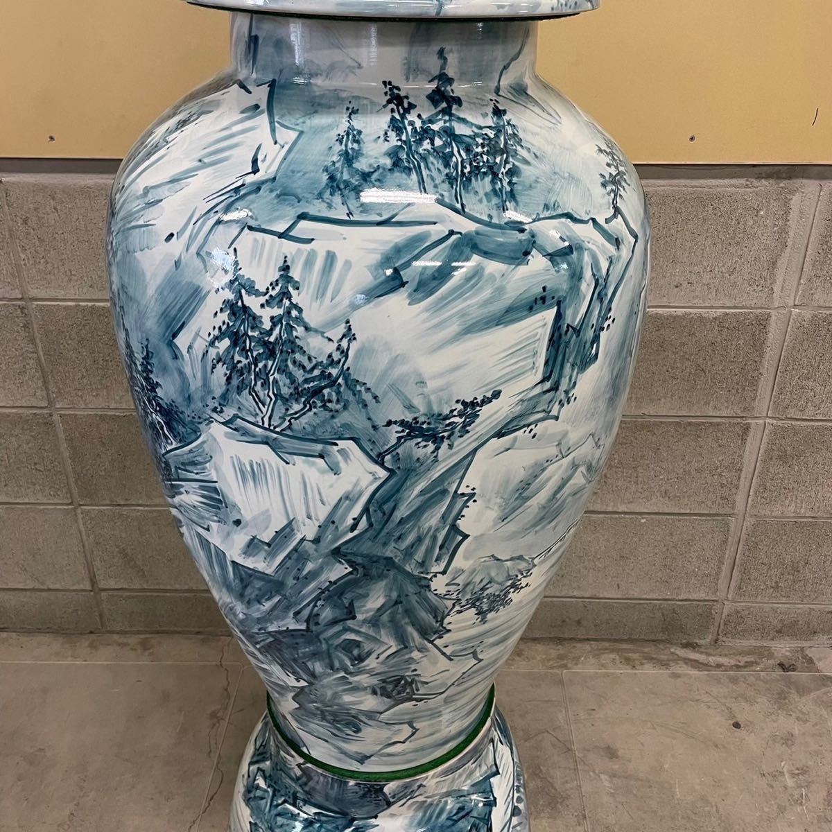 有田焼 金龍窯 特大沈香壷 三段壺 特大 高さ約160cm【NK3744】 【公式