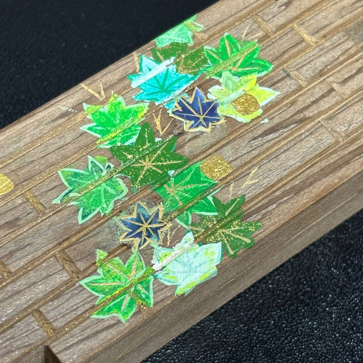 茶道具⁄香合 蒔絵師 岩本相伯 『柳に舟』 共箱 茶の湯 工芸品 茶道具