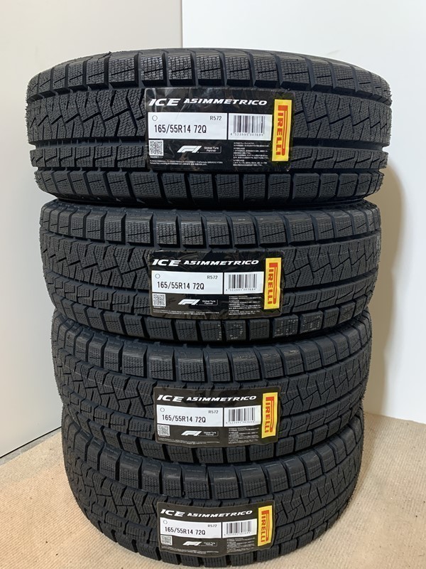 【送料無料】新品スタッドレス ４本 165/55R14 72Q(WPI030-39)PIRELLI ICE ASIMMETRICO 2021年 ワゴンR ムーヴ ミラ ライフなど 165/55/14