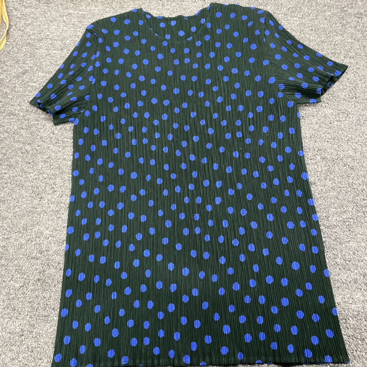 極美品✨PLEATS PLEASE プリーツ　ドット柄　ブラック　半袖　トップス 極美品✨PLEATS PLEASE プリーツ ドット柄 ブラック 半袖 トップス