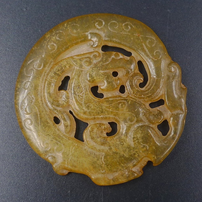 中国美術 龍 中国古玩 玉石 彫刻 玉製 - 砡 雲錦中国美術 古玩 装飾 翡翠