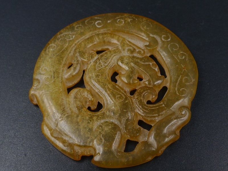 中国美術 龍 中国古玩 玉石 彫刻 玉製 - 砡 雲錦中国美術 古玩 装飾 翡翠