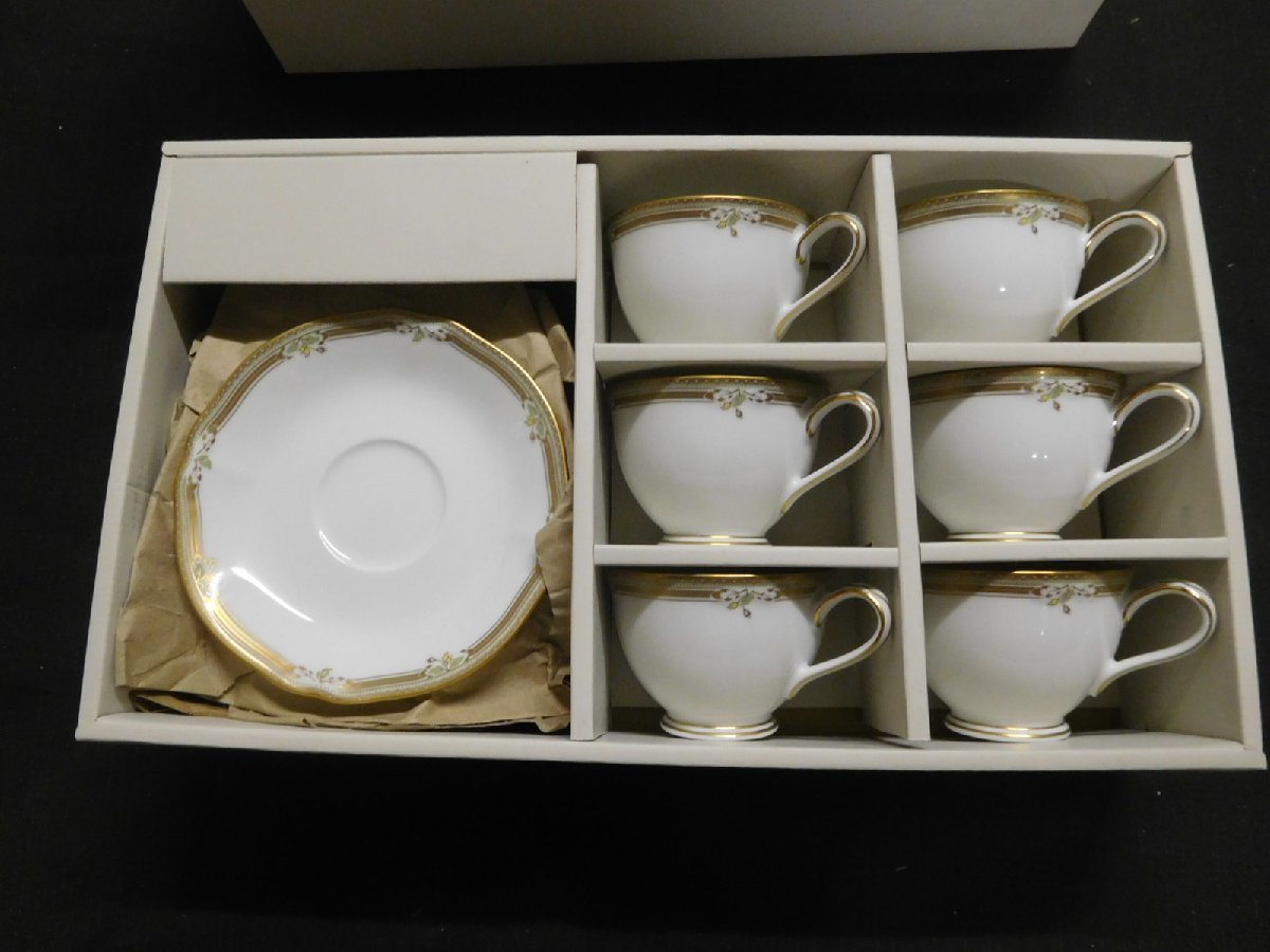 ★n☆☆未使用品　ノリタケ CONTESSA コンテッサ 金彩 カップ＆ソーサー 6客 セット