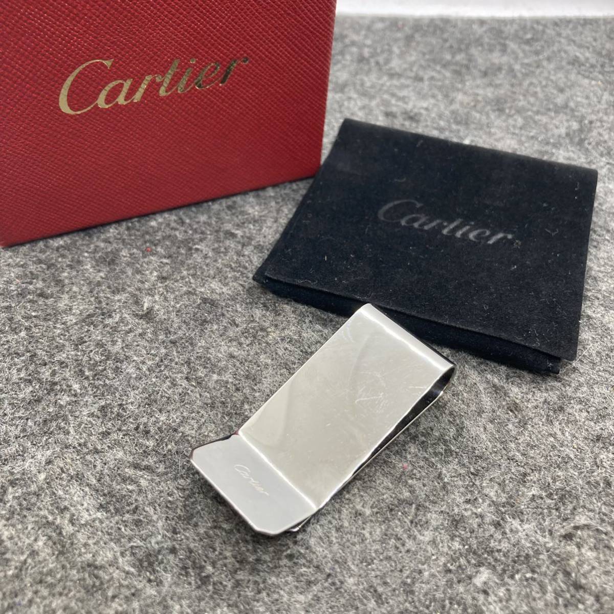 KO585】箱付 Cartier カルティエ 小物 クリップ マネークリップ ビル 