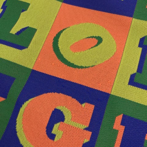MARK&LONA マークアンドロナ 半袖ポロシャツ スカル 総柄 レッド系 46