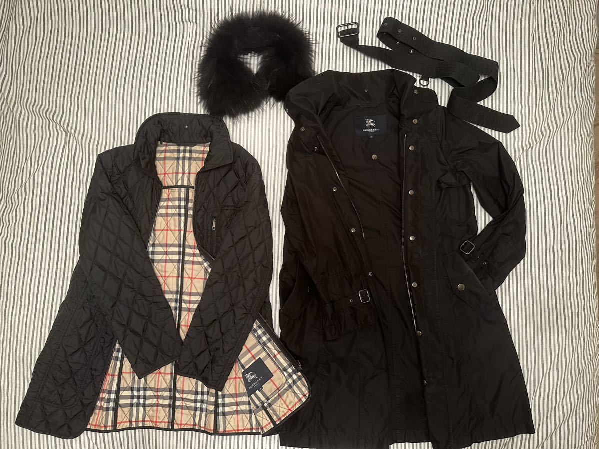 バーバリー XL相当 着丈110cm トレンチコート 2way ノバチェック