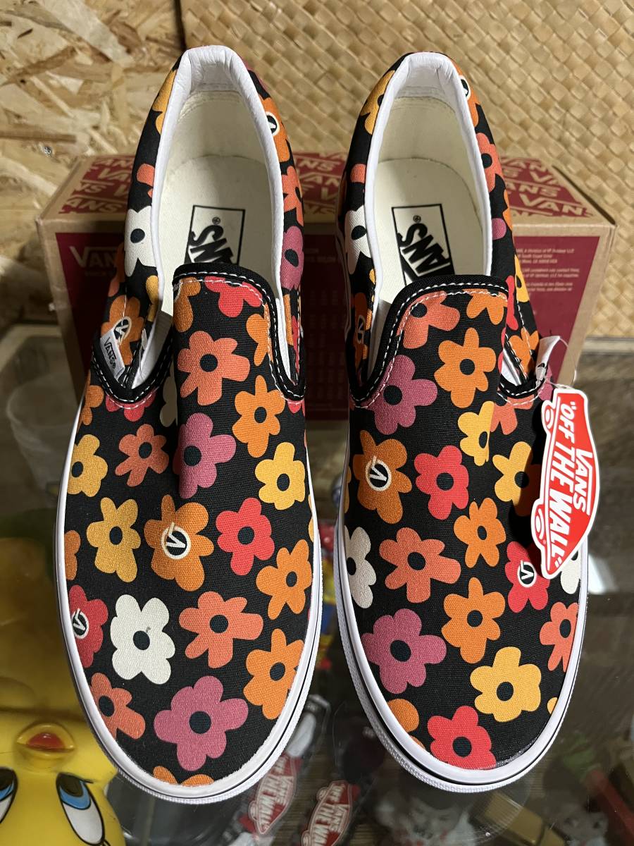  VANS Classic Slip-on Flower Black 27cm U.S.9(27.0cm)｜売買されたオークション情報、yahooの商品情報をアーカイブ公開 - オークファン 27.0cm