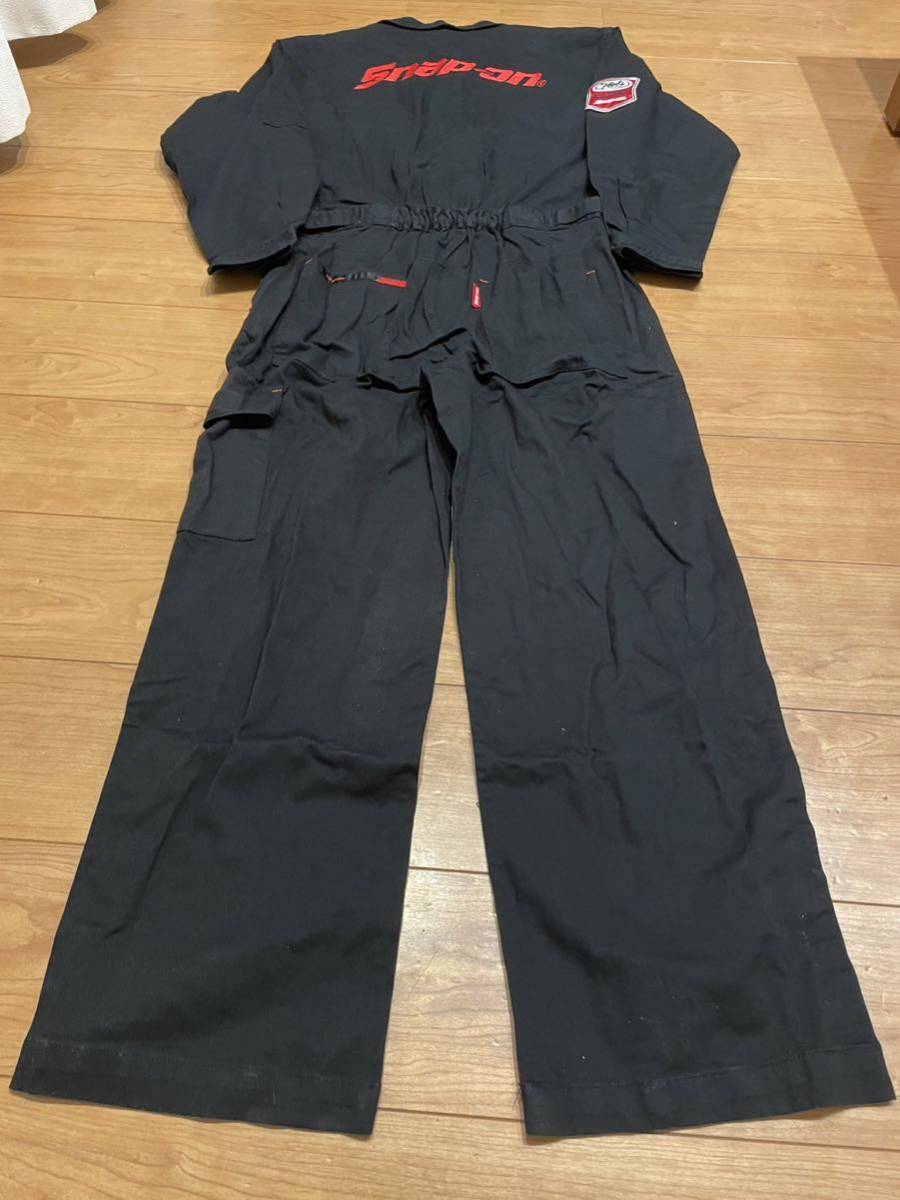 スナップオン半袖ツナギ ブラックM(適応身長162〜167cm) スナップオン