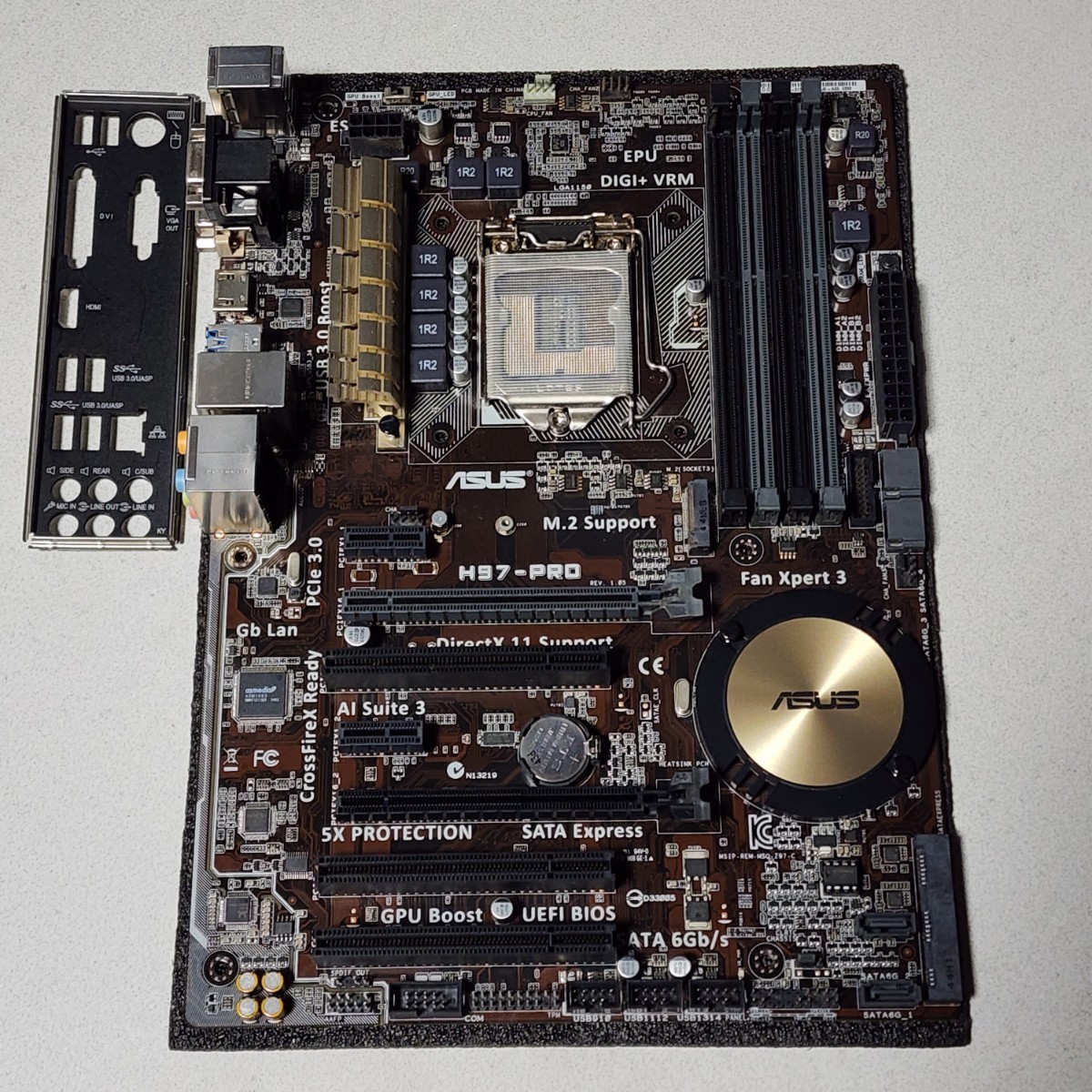 動作品】MSI H110M-S03 + Core i7-7700 + CPUクーラー, I/Oパネル付
