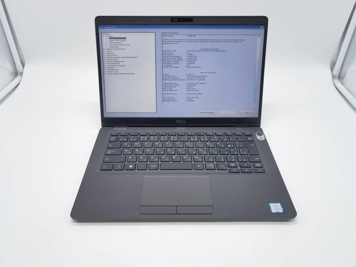 ジャンク／Dell デル Latitude 5300／ Intel Core i5‐8365U 1.60GHz