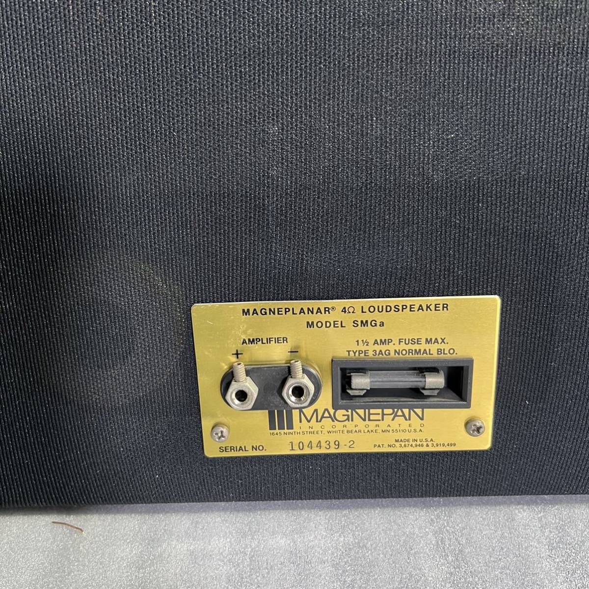 Magnepan スピーカーシステム SMGa USA製 動作品 マグネパン MAGNEPAN