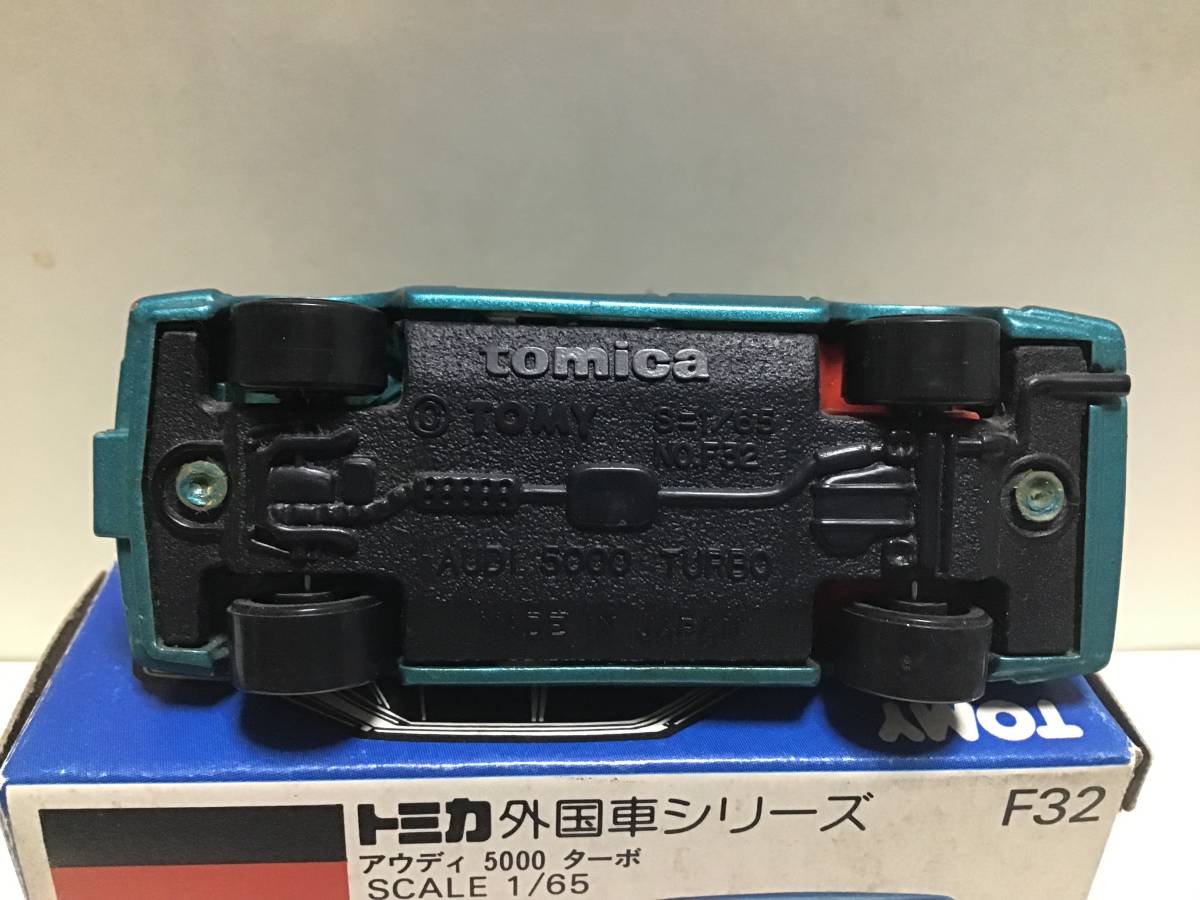 トミカ 外国車シリーズ 青箱 F32 アウディ 5000ターボ 日本製 一般輸出