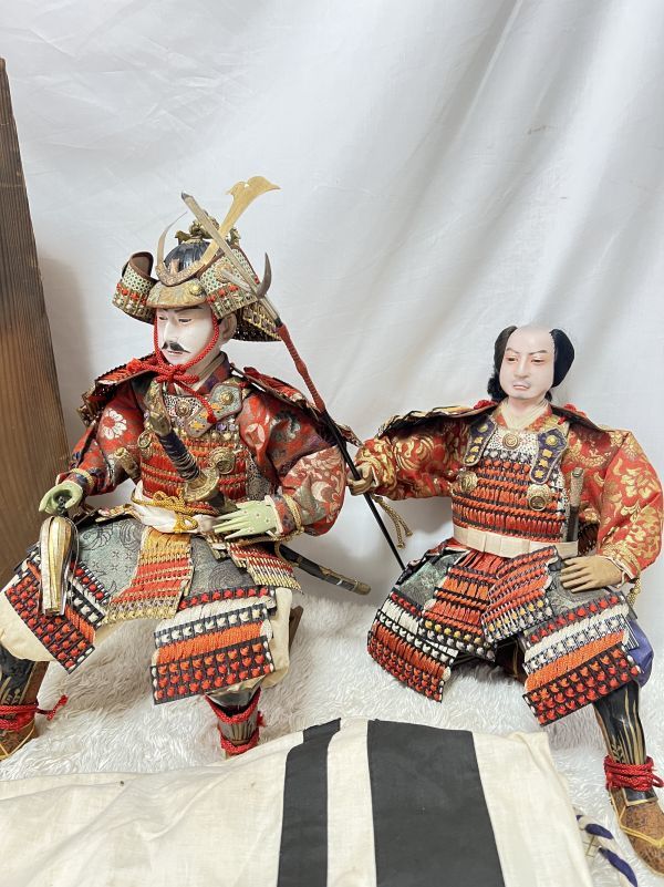 Y020□時代物 京都丸平 丸屋 大木平蔵 八幡太郎義家 御雛人形細工司