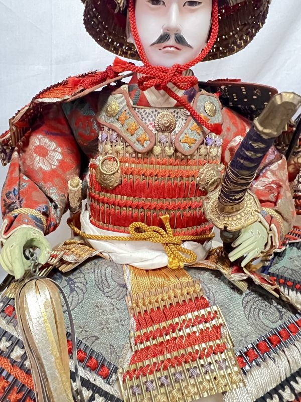 Y020□時代物 京都丸平 丸屋 大木平蔵 八幡太郎義家 御雛人形細工司