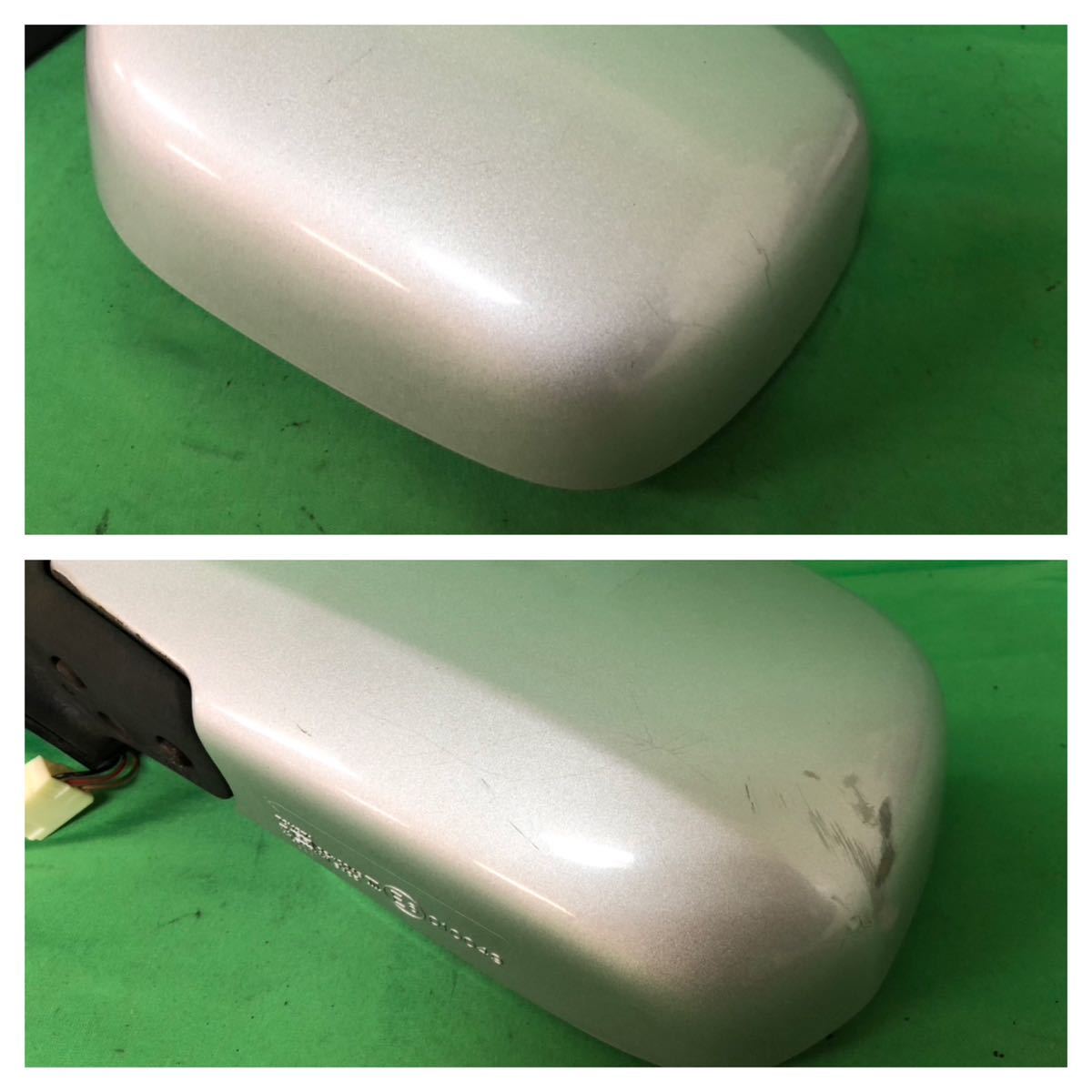 KJ200 中古 ファンカーゴ NCP20 平成12年4月 手動格納 ドアミラー サイドミラー 左右 セット カラー シルバーＭ 199 動作保証 010049_10