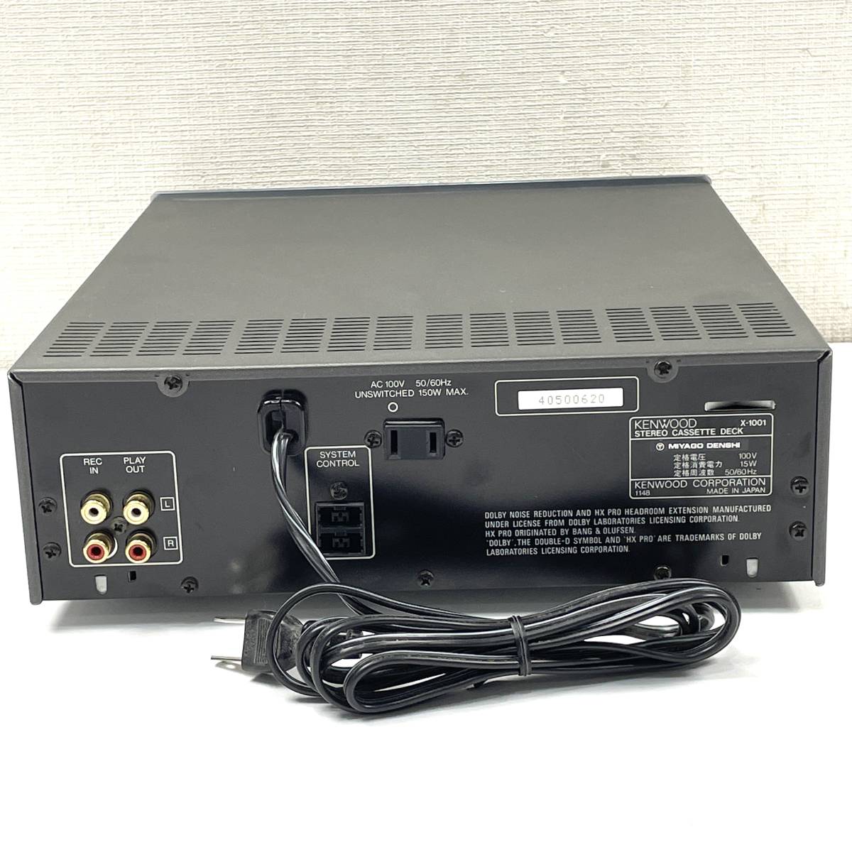 KENWOOD X-1001 カセットデッキ KENWOOD X-1001の仕様 ケンウッド