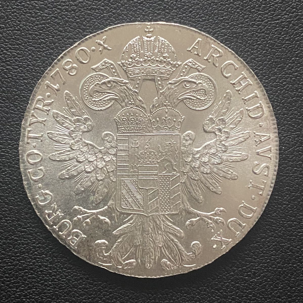 1780年銘 オーストリア マリア テレジア 銀貨 1ターレル 貿易銀 SV833 