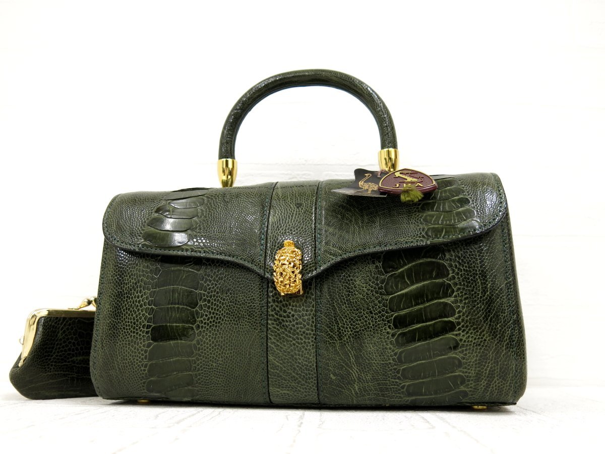 ◇超美品◇JRA 認定◇オーストリッチ 本 だちょう 革 オーストレッグ 