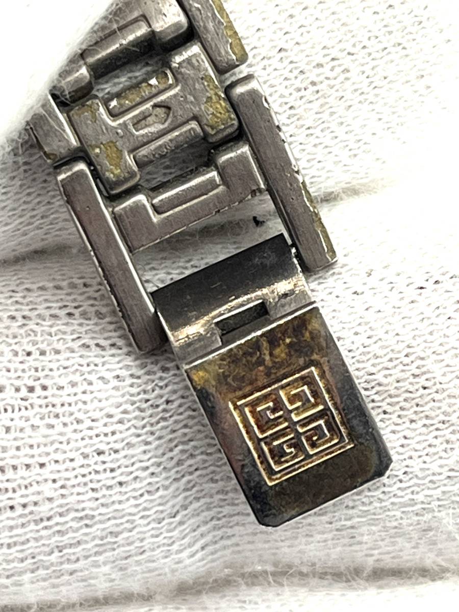 電池切れ】GIVENCHY ジバンシー クォーツ 腕時計 白文字盤 ゴールド