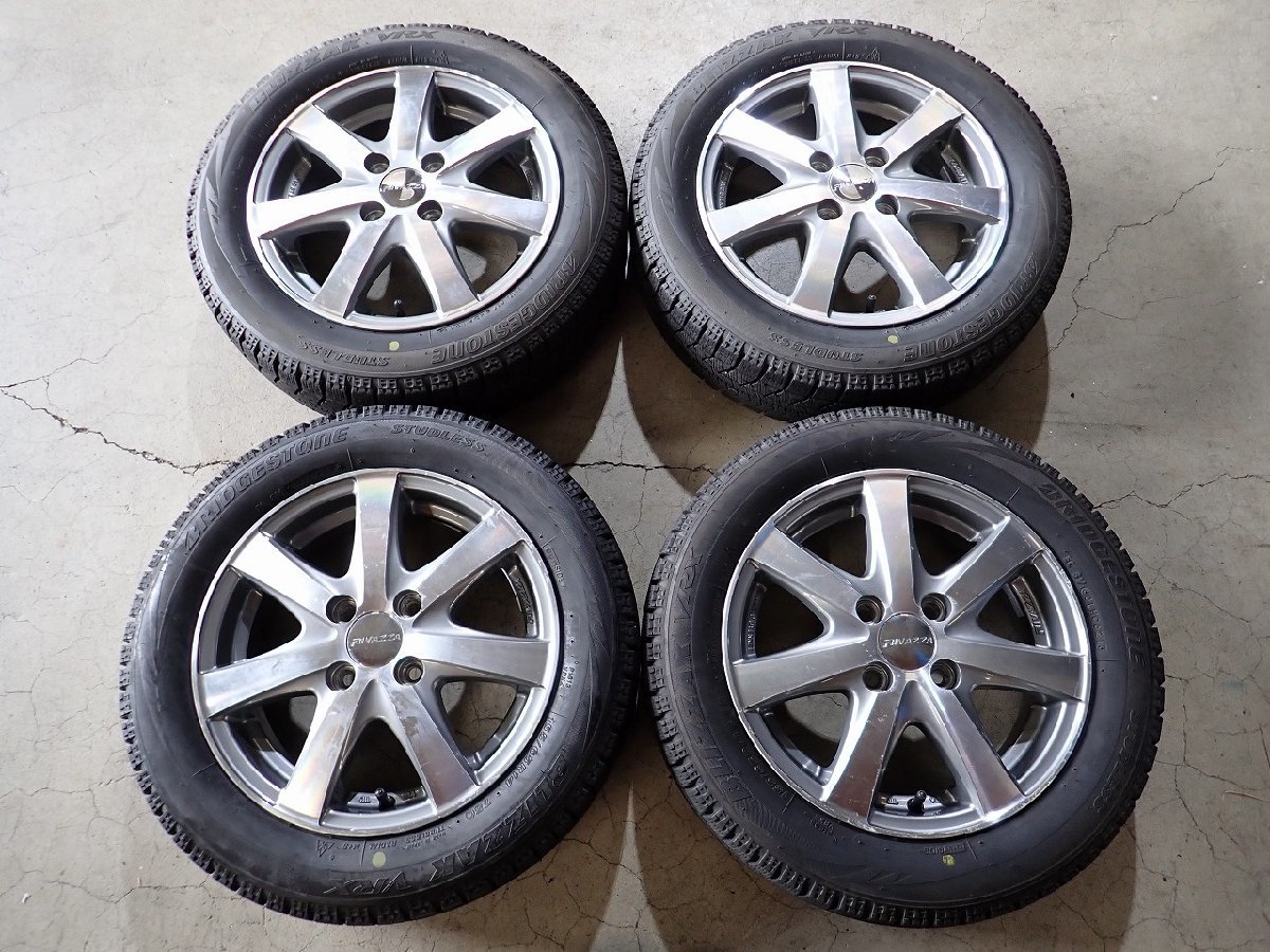 C442 15×4.5J ホイール(ブラック) 14インチ 4本 ダイハツ 165r13 6pr 