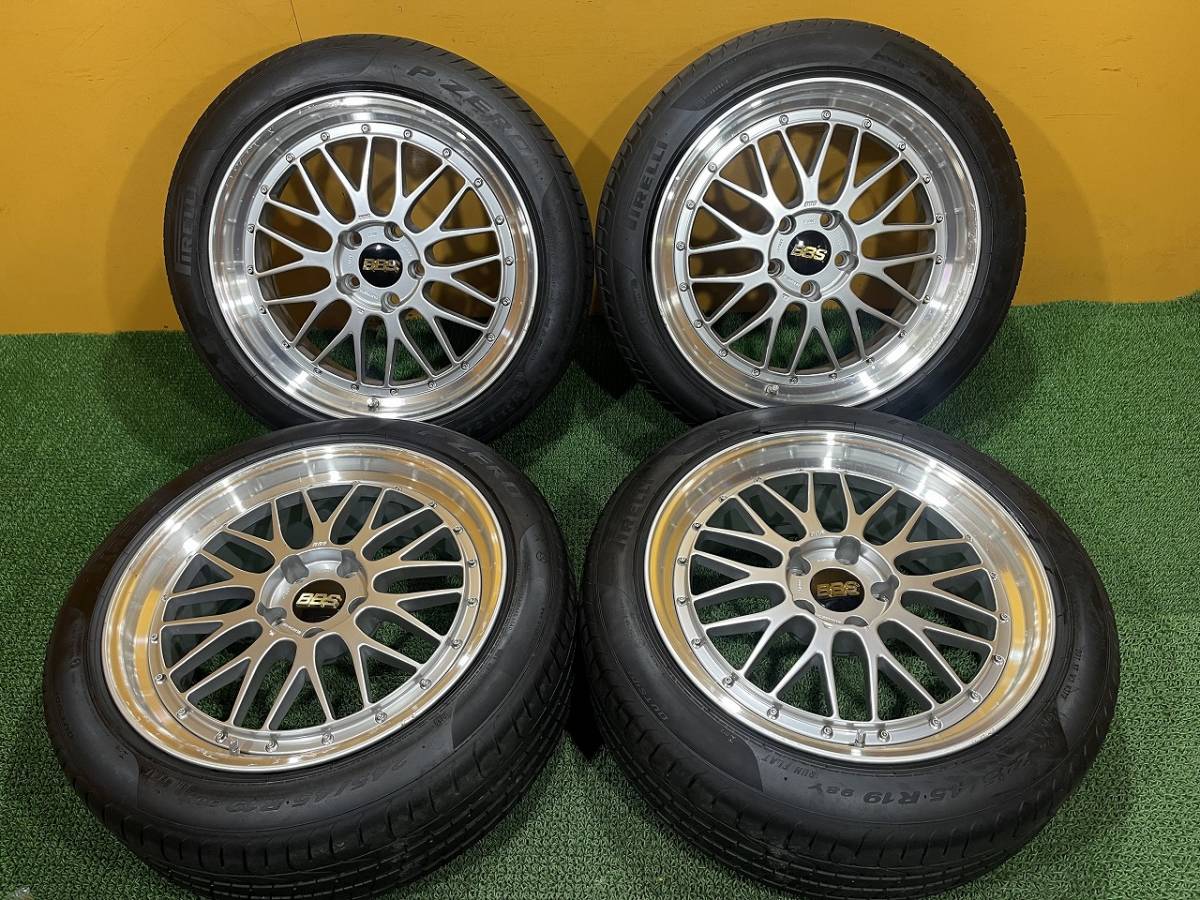 No.338　BBS　LM227　19インチ　2ピース　19×8.5J　5穴　PCD120　BMWなど　タイヤ付　4本セット　180サイズ×4