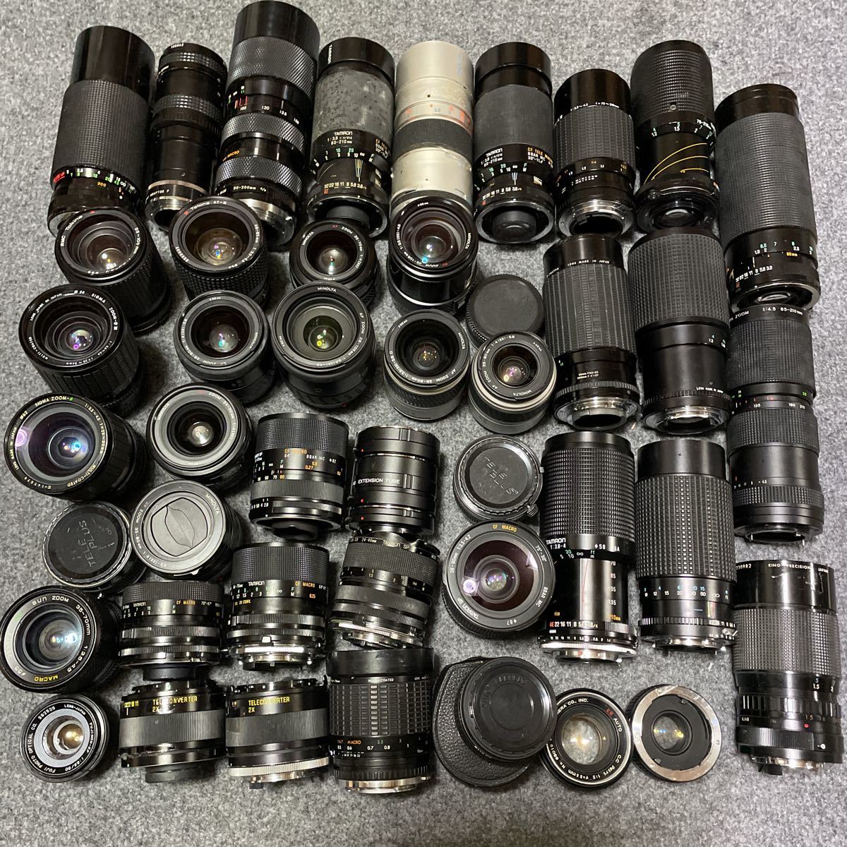 Canon用レンズ　まとめて　ジャンク 13個ジャンクまとめ ミノルタMinolta フィルムカメラとレンズ フィルム