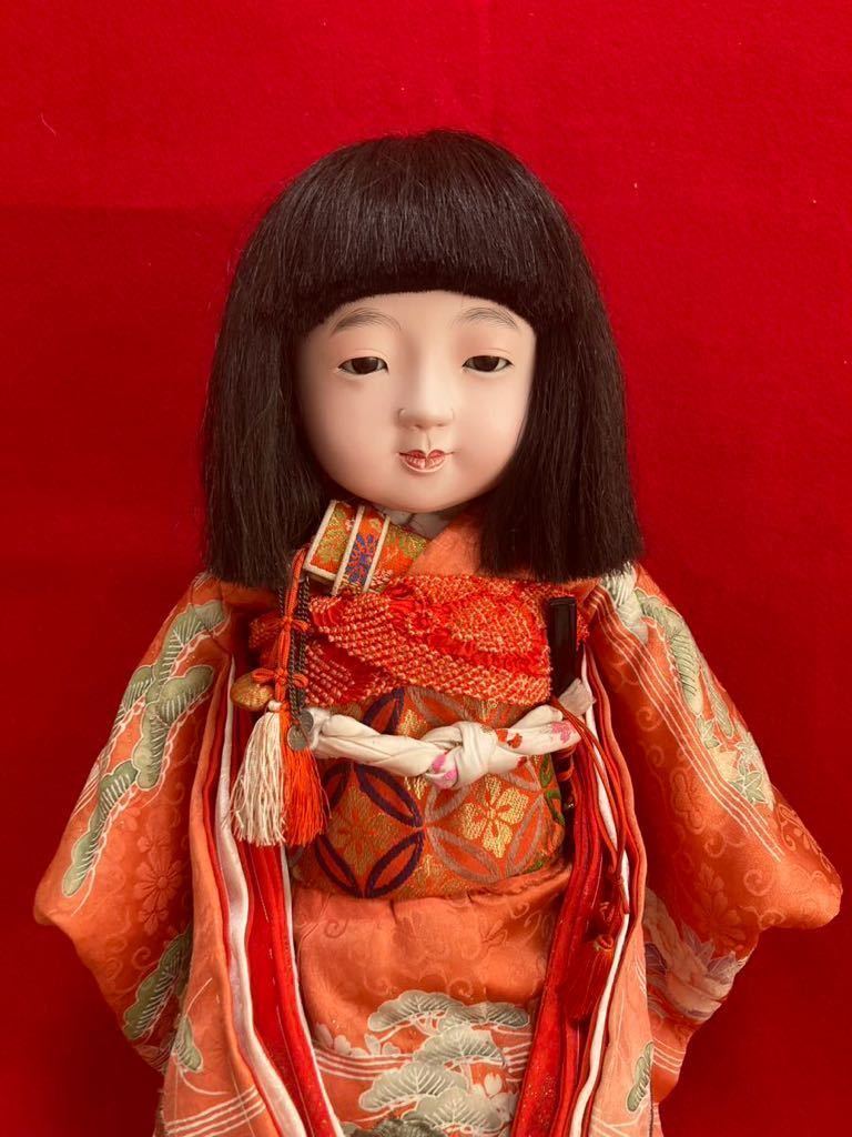 旧家所蔵品 市松人形 アンティーク 抱き人形 大木平蔵 丸平 豆人形
