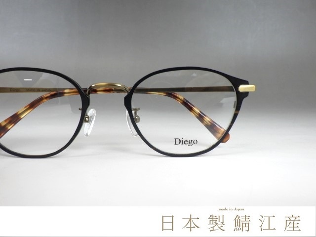 人気SALE，人気 メイドイン鯖江 Diego チタン メガネフレーム ブラック/アンティークゴールド ボストン/眼鏡/めがね/ラウンド(フルリム)｜売買されたオークション情報、yahooの商品情報をアーカイブ公開 - オ フルリム