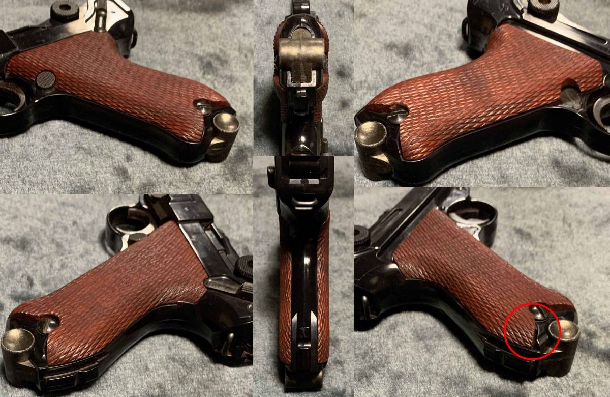 旧MGC オートマグ用 木製グリップ（パドゥーク材）新品未使用品 ★ □□旧MGC P-08用木製グリップ（パドゥーク） 新品未使用