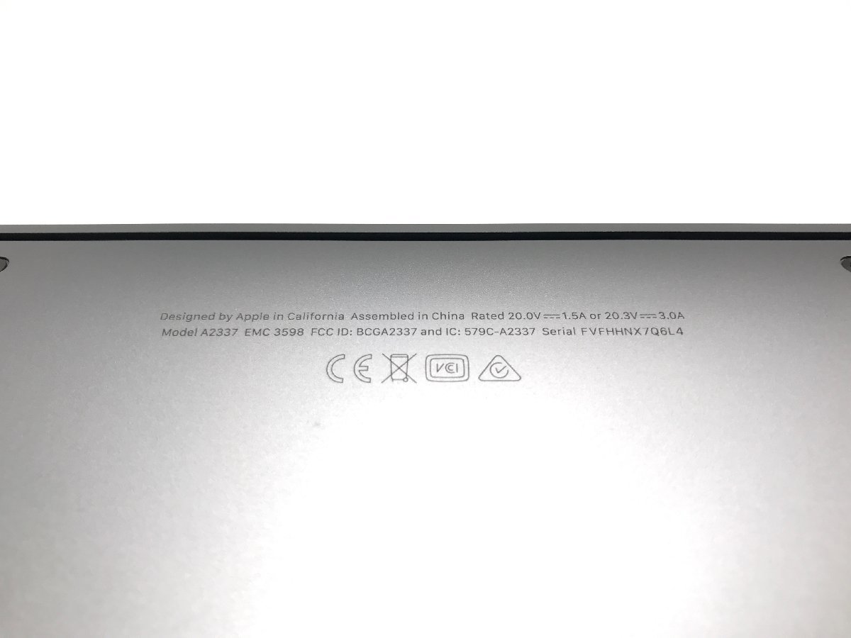 充電回数8回！ Apple アップル MacBook Air M1 13.3インチ 2020 ノート