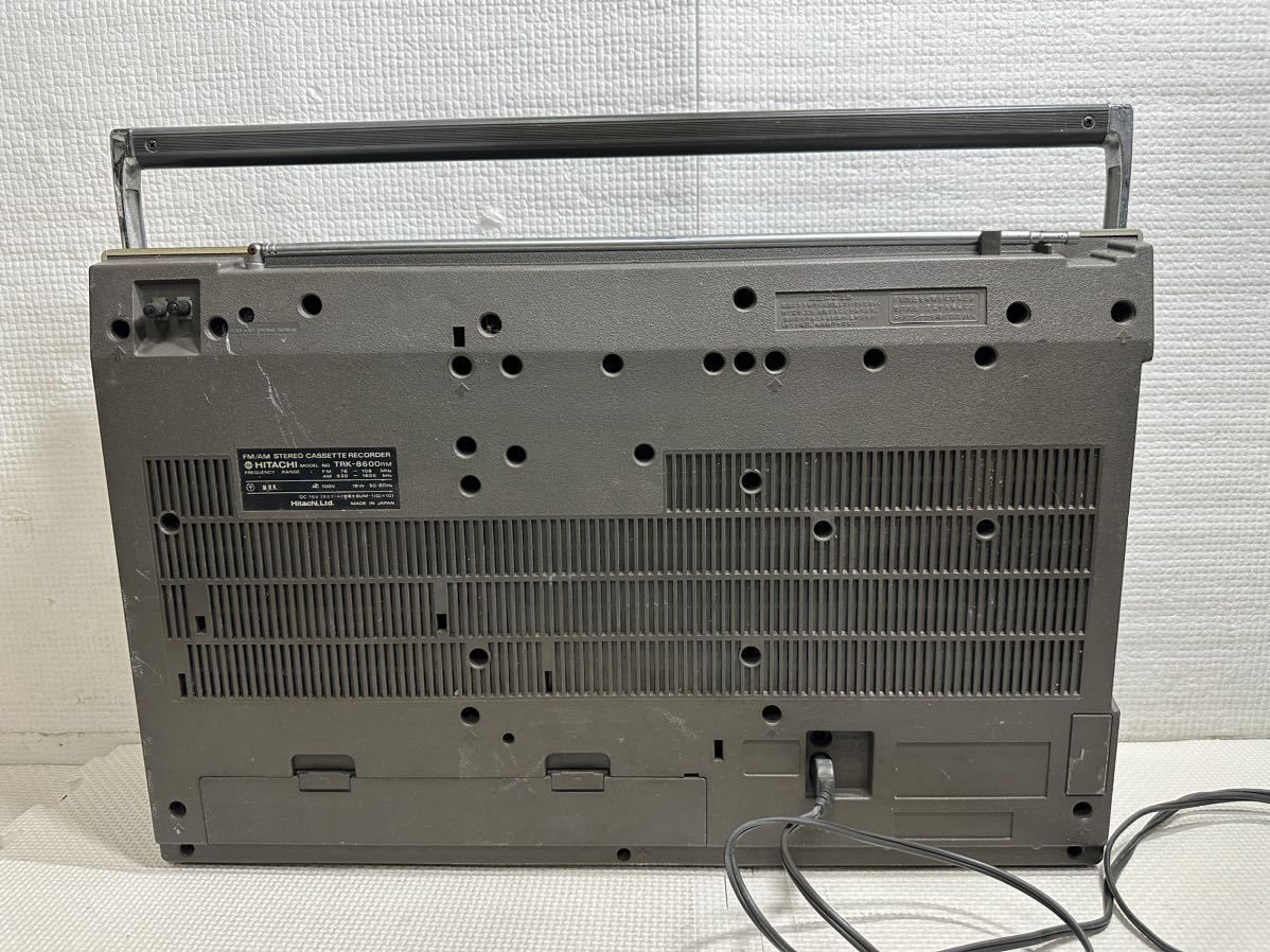 日立 ラジカセ TRK-8600RM 昭和レトロ ※ 通電確認 動作未確認 状品